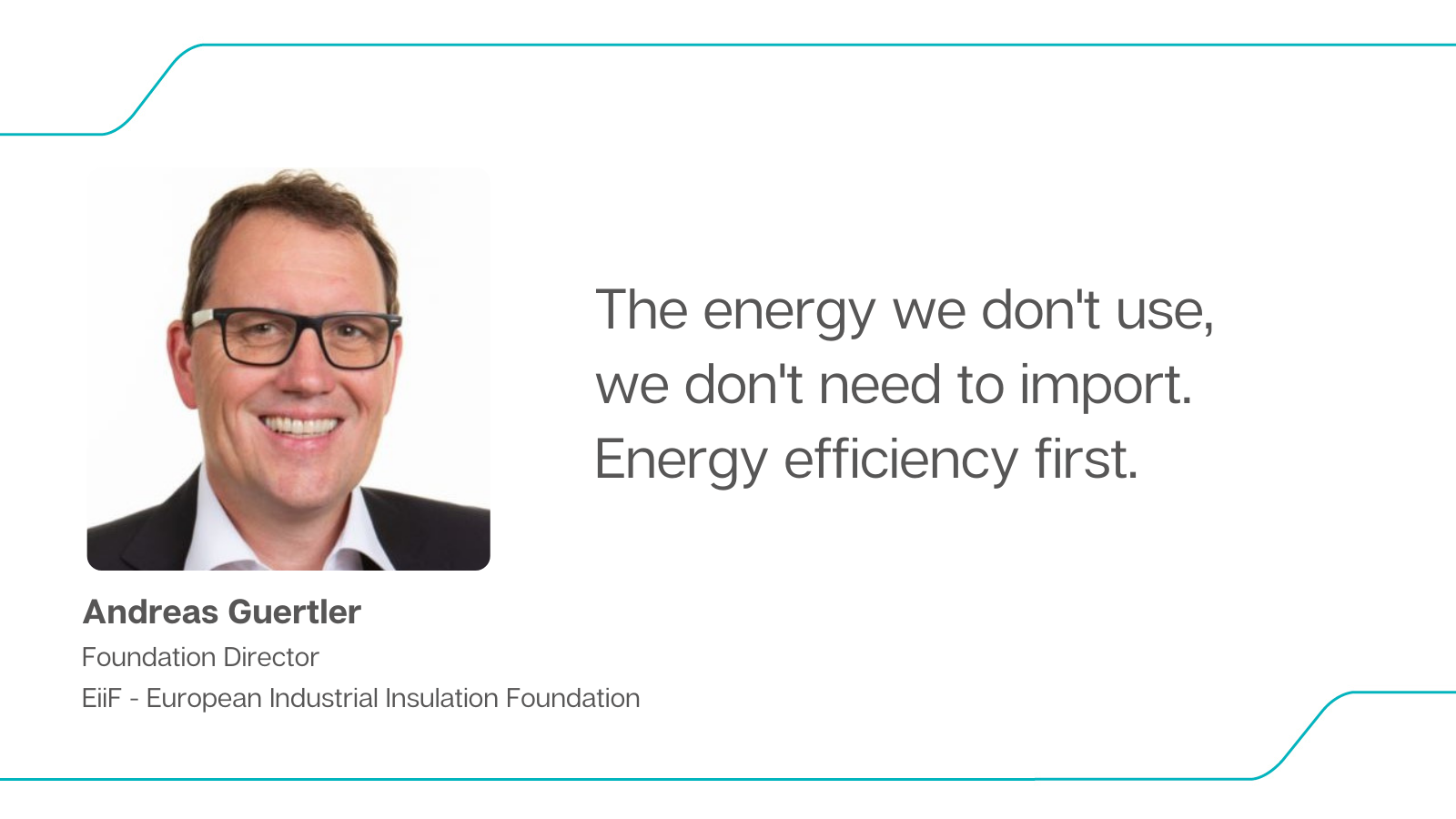 "The energy we don't use, we don't need to import"